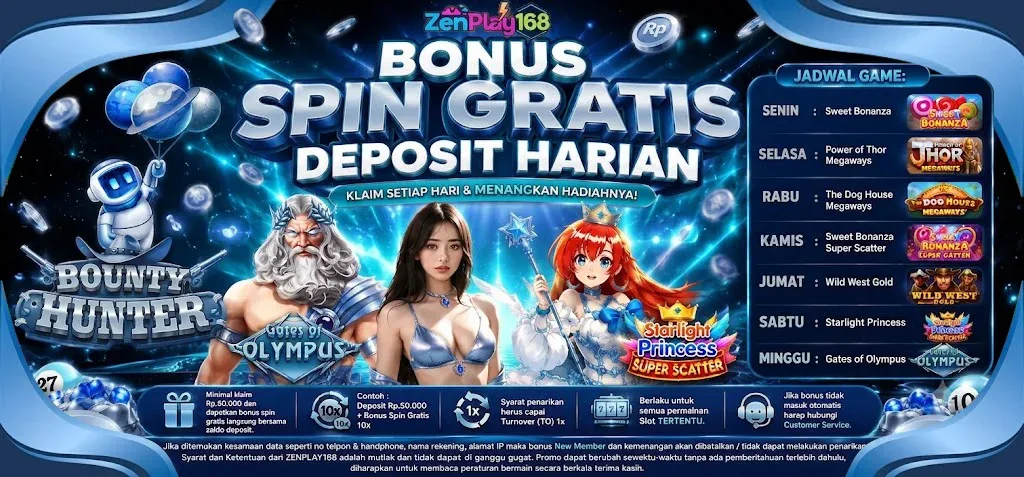BONUS SPIN GRATIS DEPOSIT HARIAN
